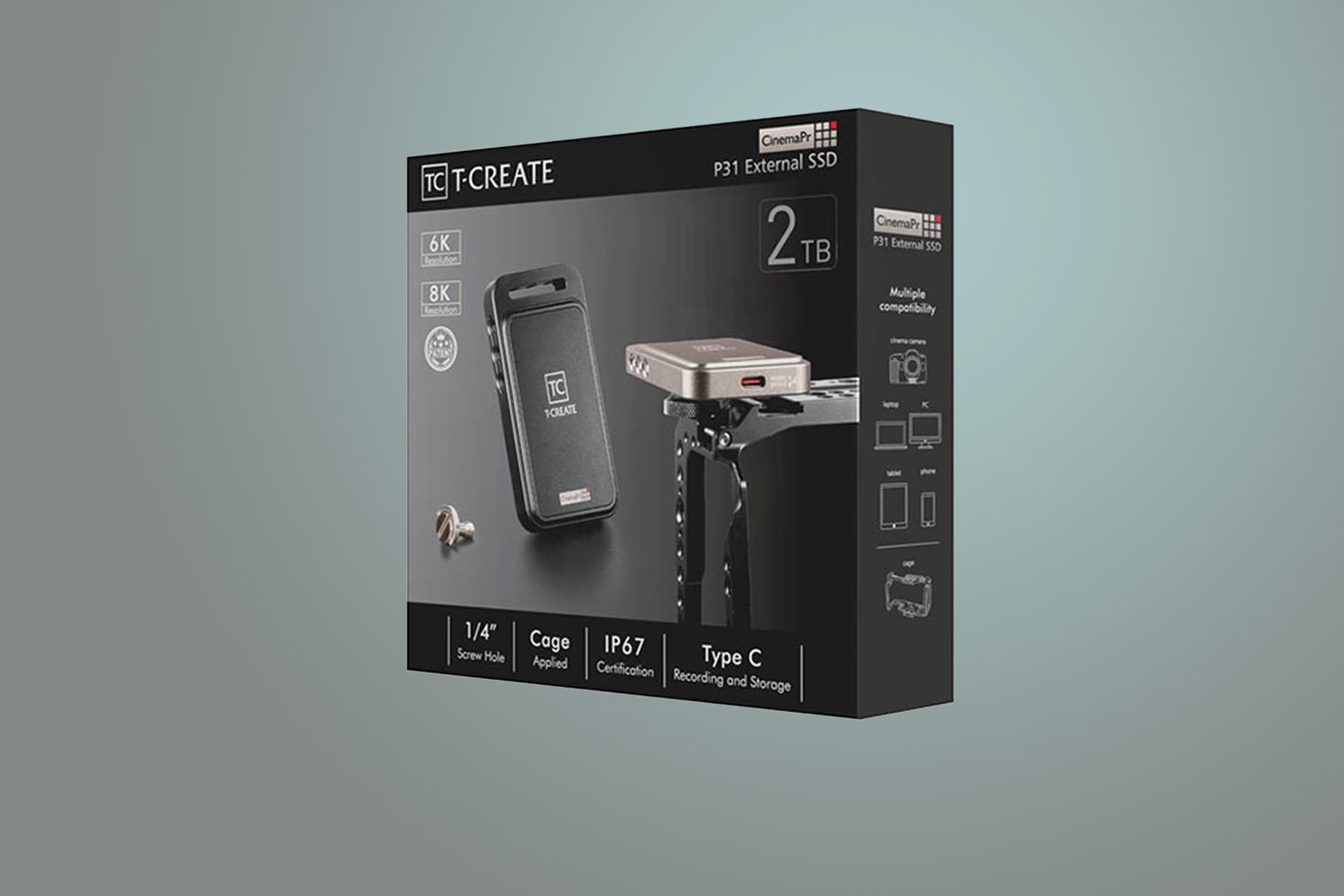 T-CREATE CinemaPr P31 Portable External SSD